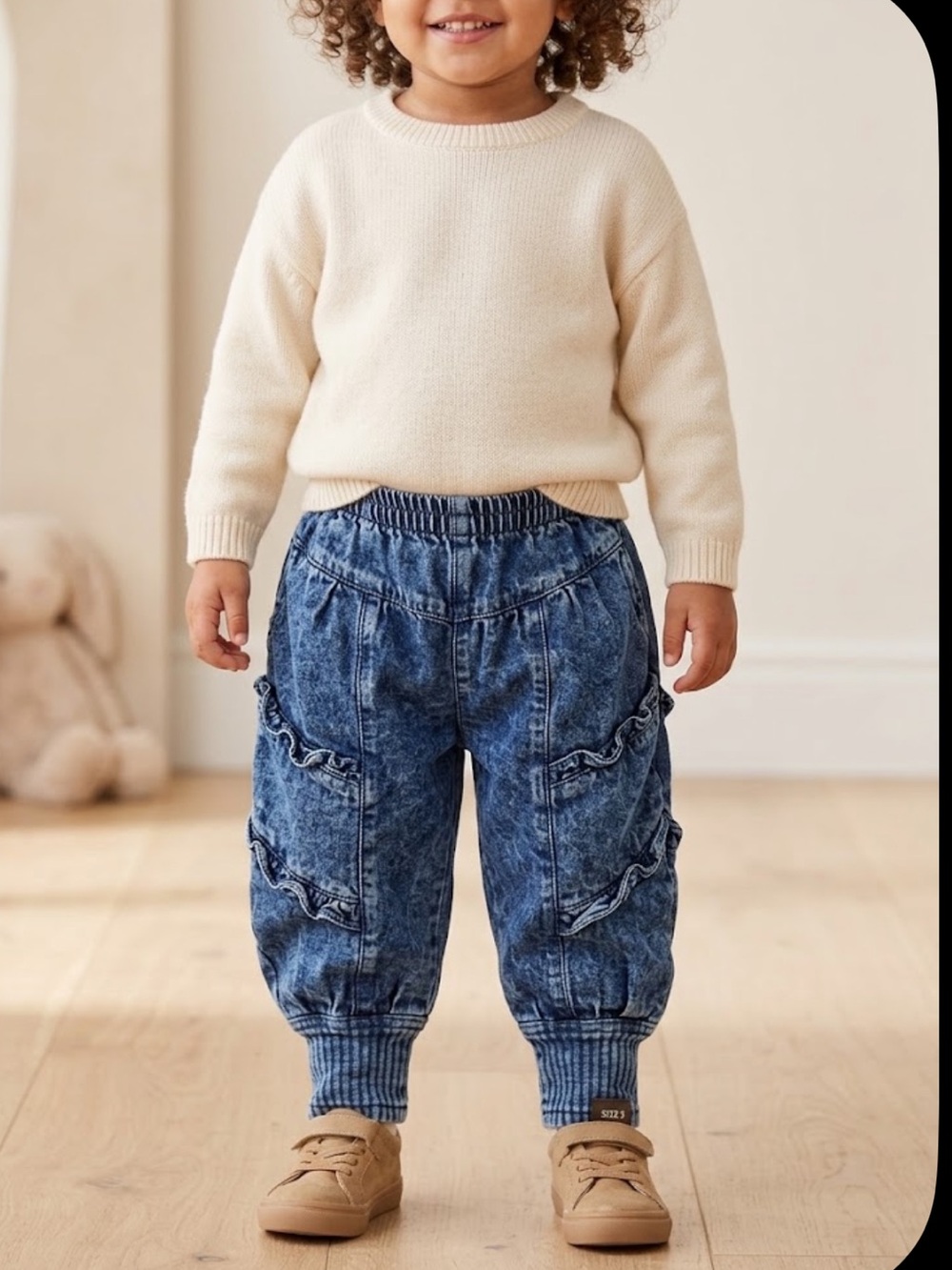2T Jean Kingdom 1980s vintage balloon acid wash denim
